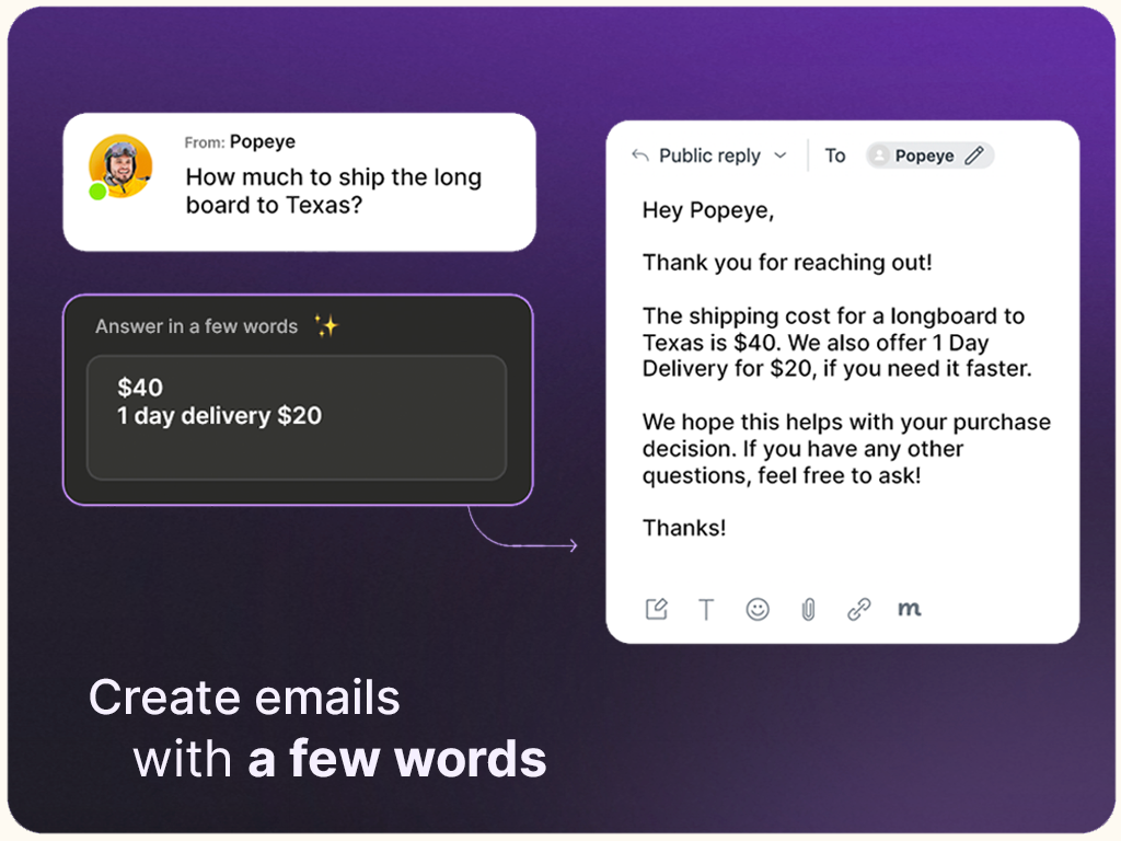 ChatGPT AI Writer by Macha primary marketing image — Translations app on the Zendesk Marketplace